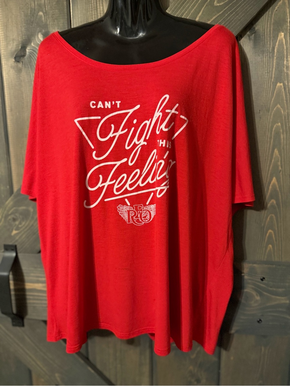 Can't Fight This Feeling Red Graphic Women's Top 2XL